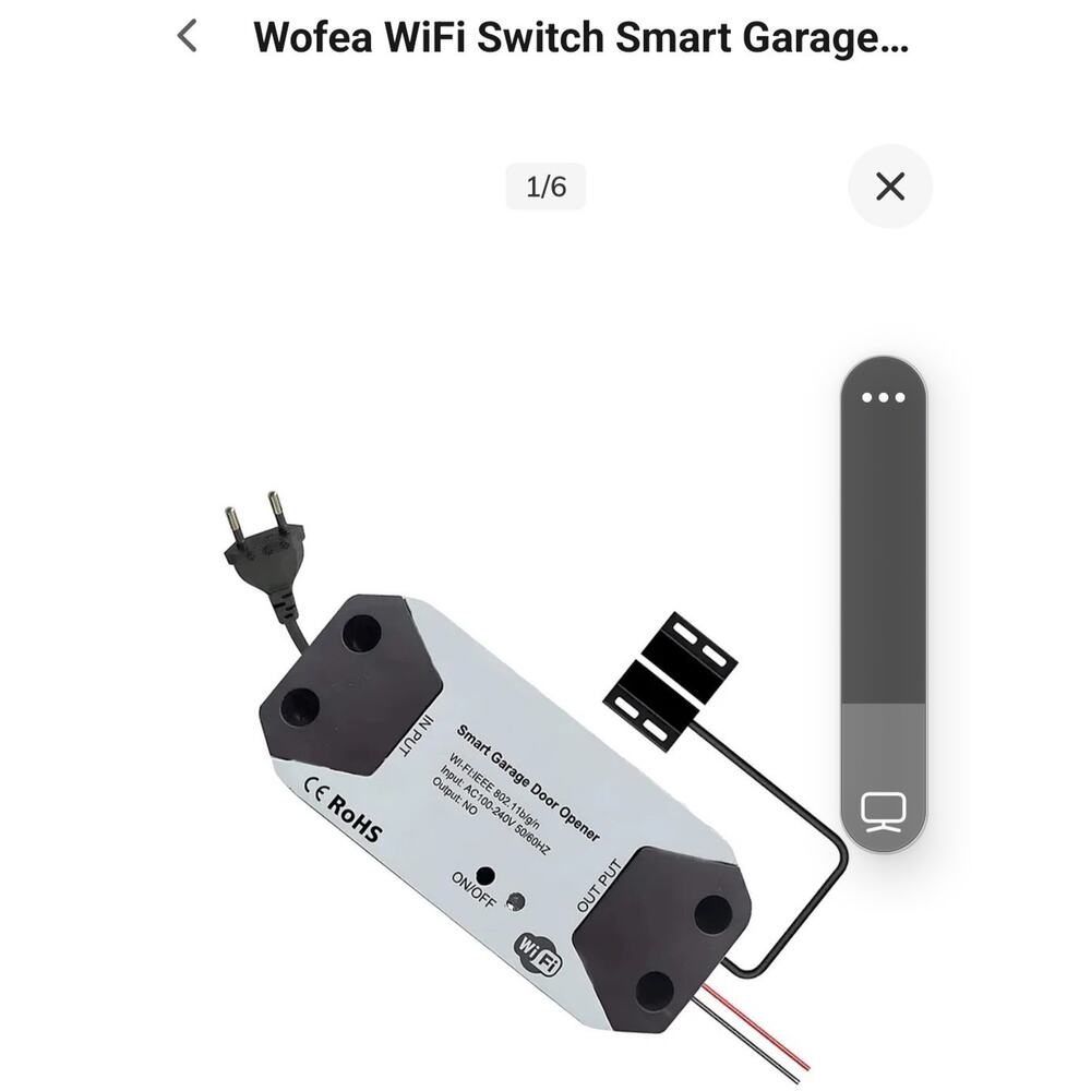 Wofea/GHome Universal Wifi Smart Garage Door Opener Controller, No Hub Needed